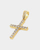 Saint Morta Iced Mini Cross Pendant Iced Gold