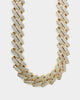 SAINT MORTA INTERLINK NECKLACE 22" ICED GOLD