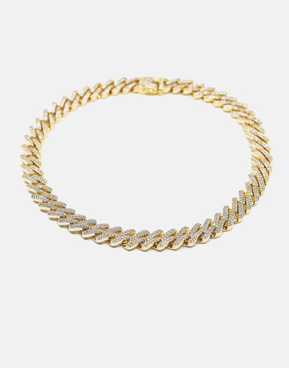 SAINT MORTA INTERLINK NECKLACE 22" ICED GOLD