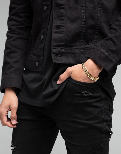 HOUSE OF AURIC 12MM CUBAN LINK 8" BRACELET 10K GOLD