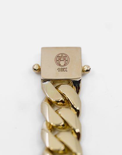 HOUSE OF AURIC 12MM CUBAN LINK 10" BRACELET 10K GOLD