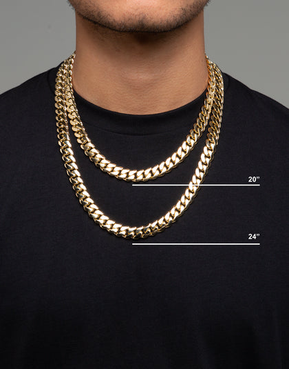 House of Auric Cuban Link 12mm 24" Chain 10k Gold