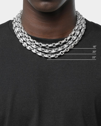 Saint Morta 12mm Gauntlet Necklace Iced White Gold