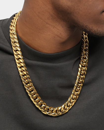 Saint Morta 24" Cuban Link Chain Gold