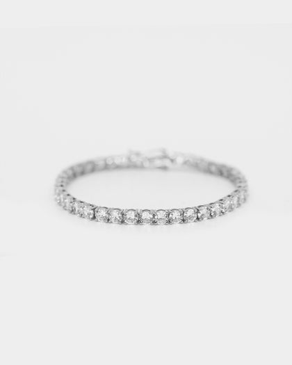 Saint Morta Round Cut 10" Tennis Bracelet White Gold