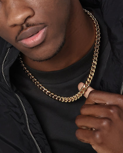 Saint Morta 10MM Cuban Chain Gold