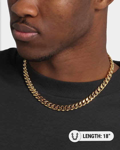 Saint Morta 10MM Cuban Chain Gold