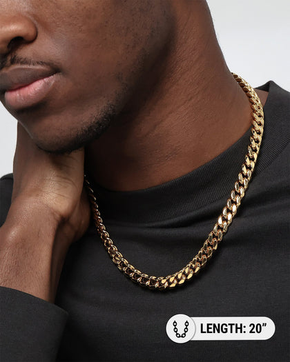 Saint Morta 10MM Cuban Chain Gold