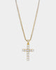 Saint Morta Iced Cross Pendant Gold