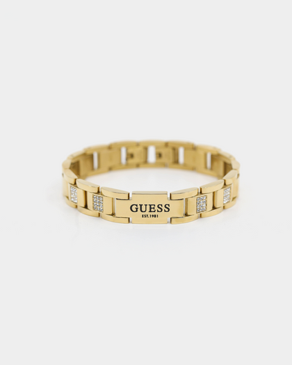 Guess Mainline 12mm Frontier Crystal Bracelet Gold