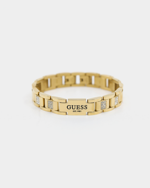 Guess Mainline 12mm Frontier Crystal Bracelet Gold