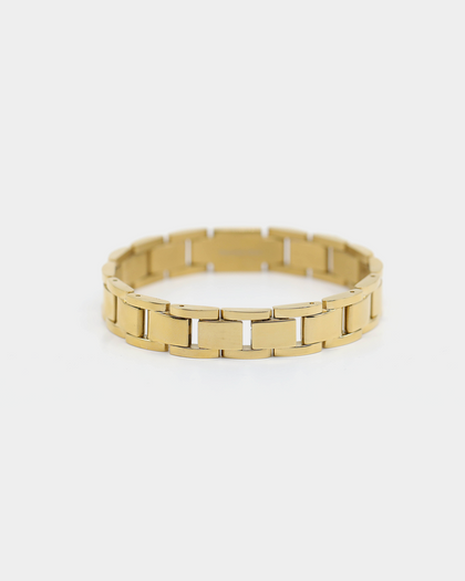 Guess Mainline 12mm Frontier Crystal Bracelet Gold