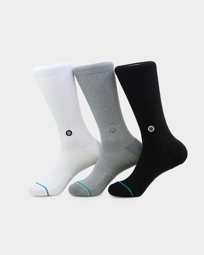 Stance Icon Crew Sock 3 Pack Multi-coloured