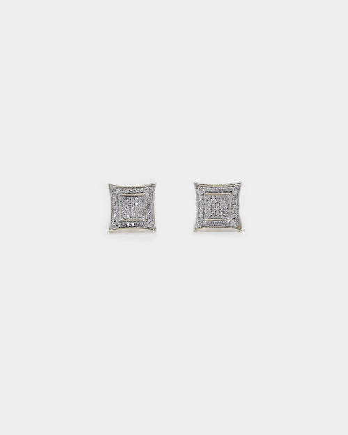 House Of Auric Diamond Kite Earrings 10K White Gold
