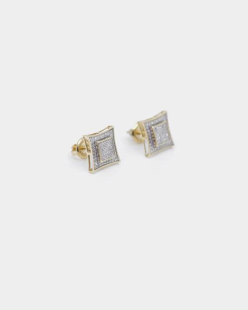 House Of Auric Diamond Kite Earrings 10K White Gold