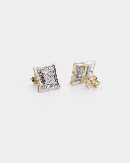House Of Auric Diamond Kite Earrings 10K White Gold