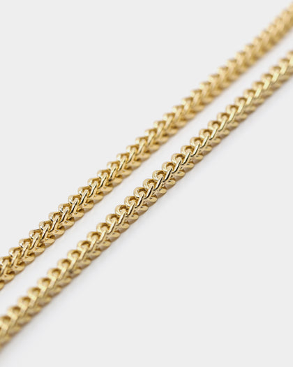 HOUSE OF AURIC 4MM HOLLOW FRANCO 24" CHAIN 10K YELLOW GOLD