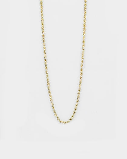 HOUSE OF AURIC HOLLOW ROPE CHAIN 10K YELLOW GOLD