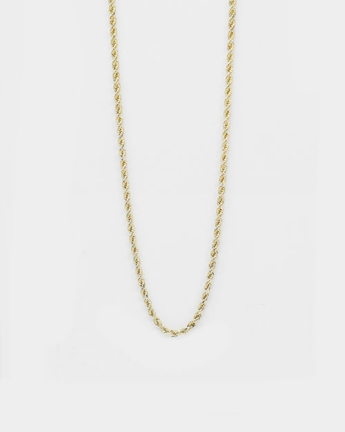 HOUSE OF AURIC HOLLOW ROPE CHAIN 10K YELLOW GOLD