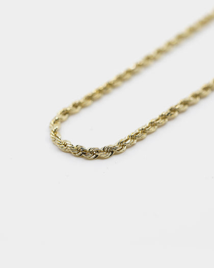 HOUSE OF AURIC HOLLOW ROPE CHAIN 10K YELLOW GOLD