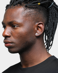 Wild for the Weekend Chain Drop and Cross Stud Earring Set Silver