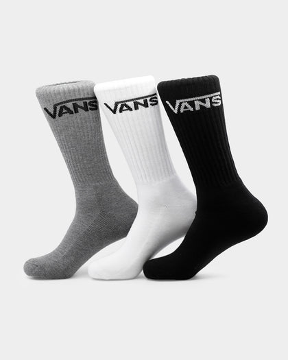 Vans Men's Classic Crew Socks 3pk (6.5-9) Black Assorted