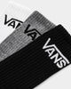 Vans Men's Classic Crew Socks 3pk (6.5-9) Black Assorted