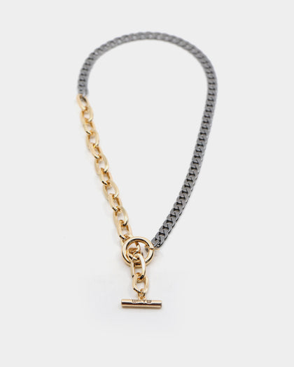 Wild for the Weekend Mixed Chain Necklace Gold