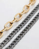 Wild for the Weekend Mixed Chain Necklace Gold