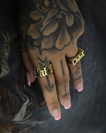 Raising Hell Women's Angel Baby Ring Gold