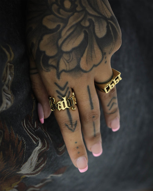 Raising Hell Women's Angel Baby Ring Gold