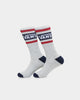 Vans Tribe Crew Socks (9.5-13) White/Chilli Pepper