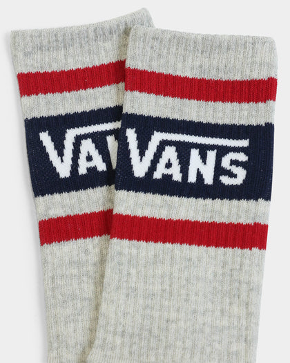 Vans Tribe Crew Socks (9.5-13) White/Chilli Pepper