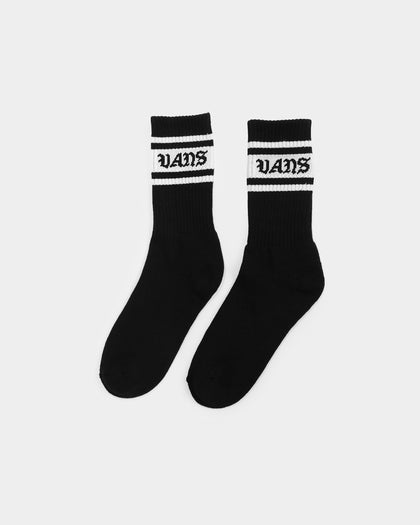 Vans Stripe Crew Socks (6.5-9) Black/White