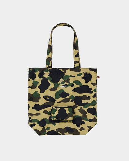 A Bathing Ape 1st Camo Packable Tote Bag Yellow