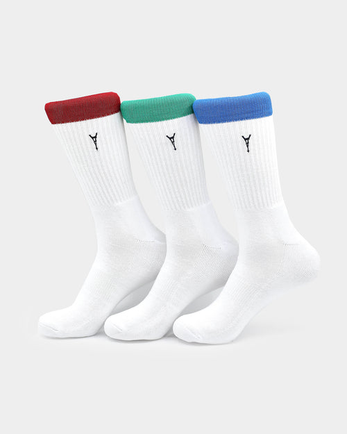 Carré Men's Iron Lady Sport Sock 3PK White/Multi-Coloured