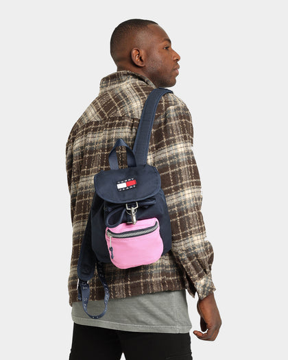 Tommy Jeans TJW Heritage SM Cotton Canvas Backpack Pink Daisy