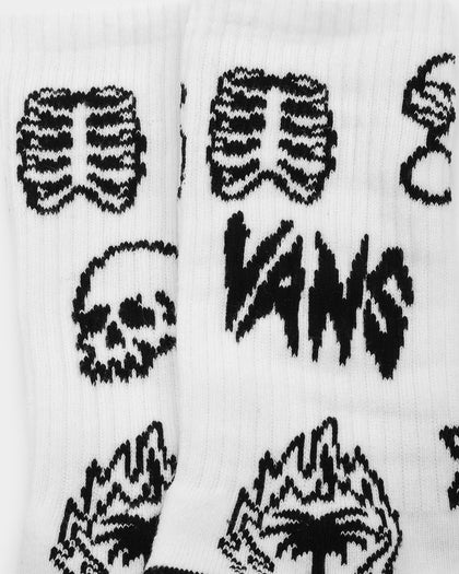 Vans Lost And Found Crew Socks (6.5-9) White/Black