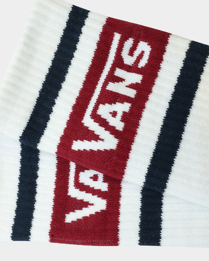 Vans Drop V Crew Socks (6.5-9) Biking Red/Dress Blues