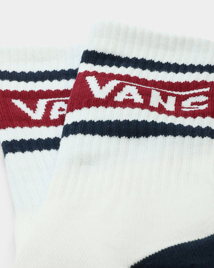 Vans Drop V Crew Socks (6.5-9) Biking Red/Dress Blues