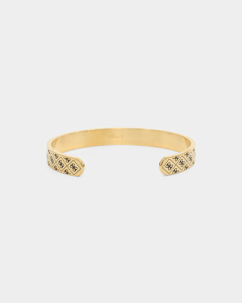 Guess Mainline 4G Pattern 8mm Bracelet Gold