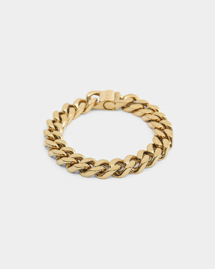 Guess Mainline Curb 4DC 12mm Bracelet Gold