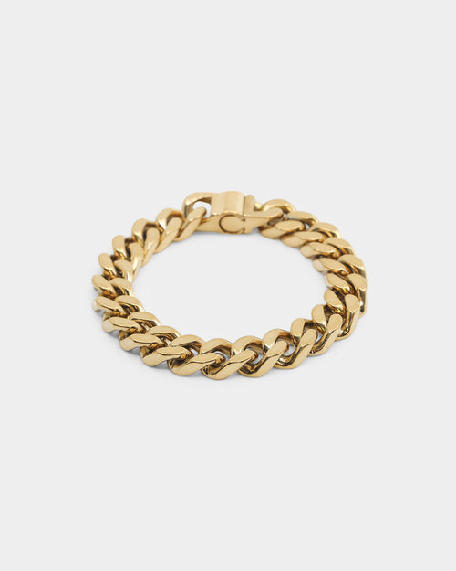 Guess Mainline Curb 4DC 12mm Bracelet Gold