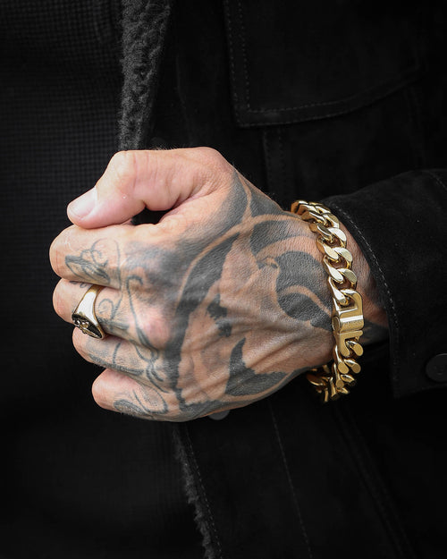 Guess Mainline Curb 4DC 12mm Bracelet Gold