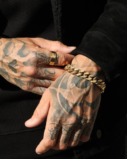 Guess Mainline Curb EG Peony 12mm Bracelet Gold