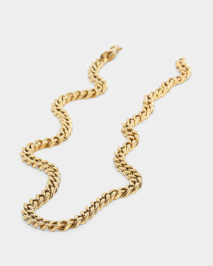 Guess Mainline 23" 8mm Curb Chain Necklace Gold