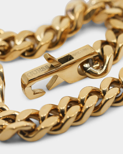 Guess Mainline 23" 8mm Curb Chain Necklace Gold