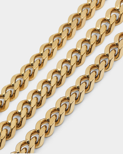 Guess Mainline 23" 8mm Curb Chain Necklace Gold