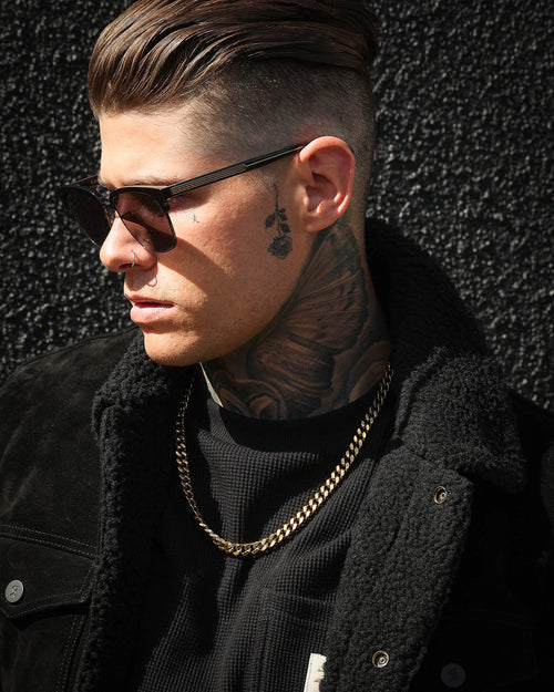 Guess Mainline 23" 8mm Curb Chain Necklace Gold