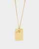 Saint Morta Dog Tag Necklace Gold